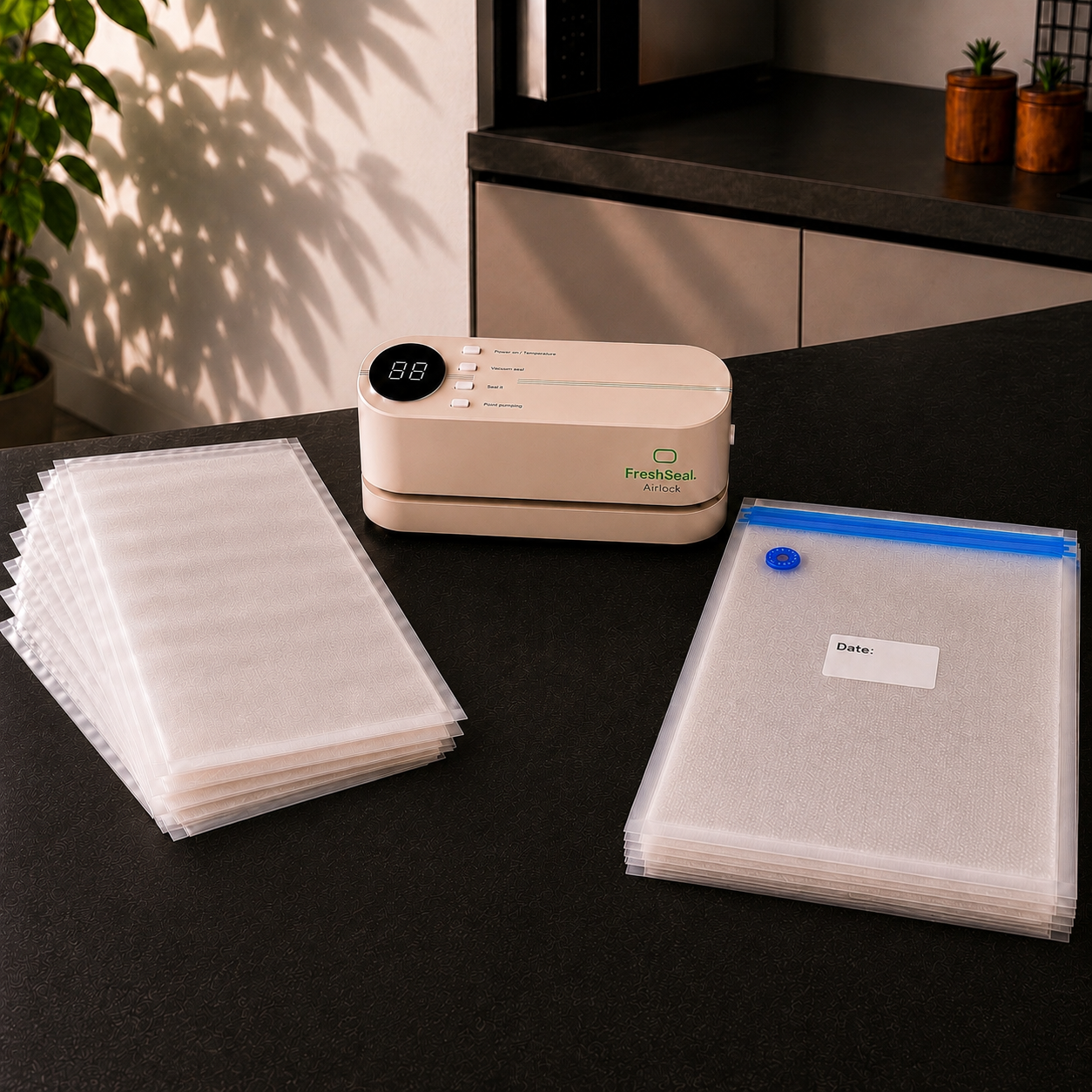 Complete Bundle: Best Value (Machine + 50 Seal Bags + 15 Reusable Bags)